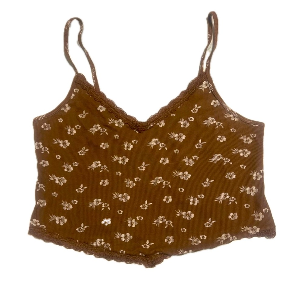 Fall rose print hollister crop top size M.